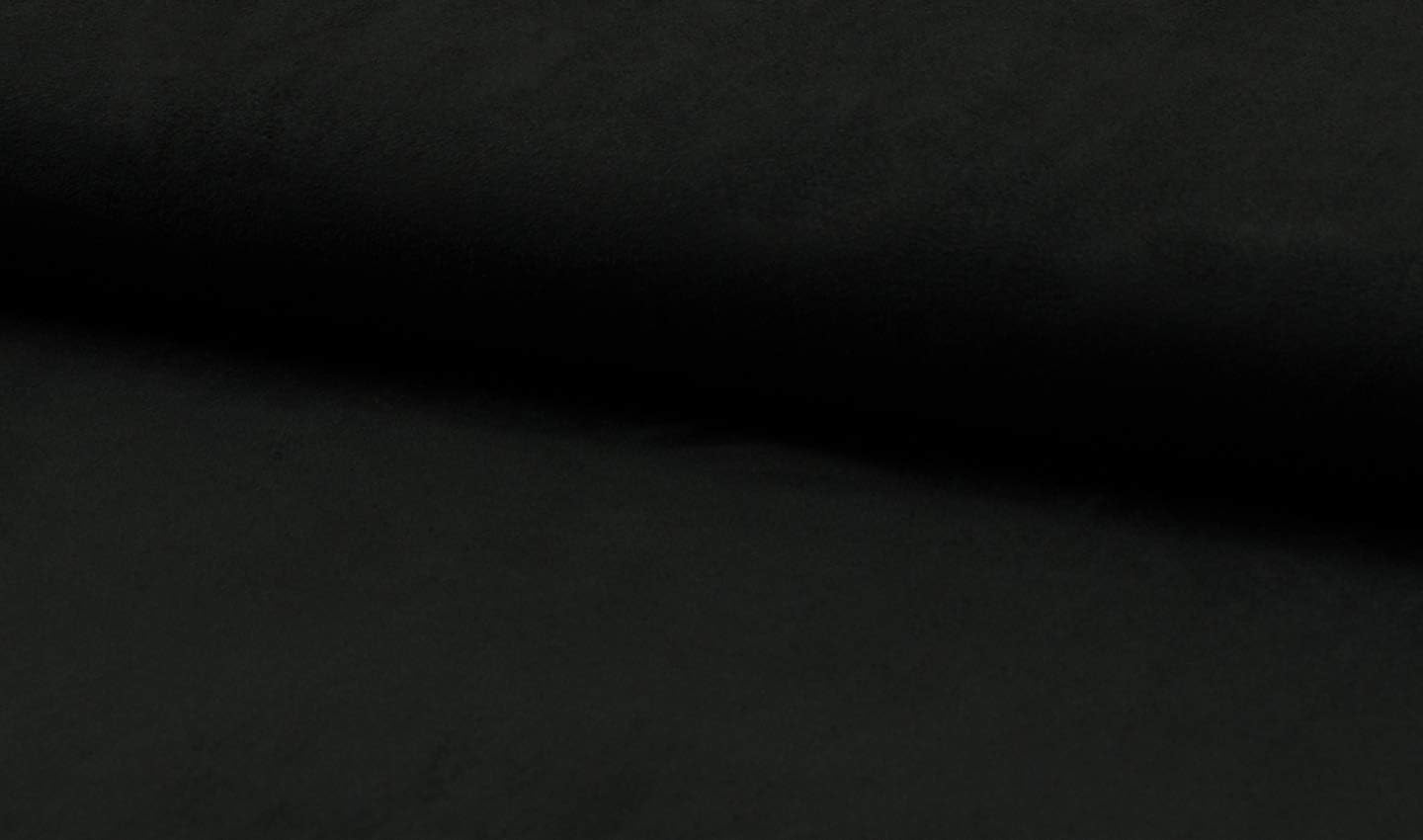 Luxury Stretchy Faux Suede Suedette Fabric Material - Black (Precut, 1Mtr-145cmx100cm)