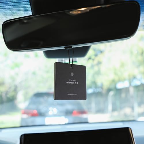 Image of Doctor Aromas Hanging Fresh Car, Vehicle or Auto Perfume and Air Freshener Fragrance Diffuser, Odor Smell Eliminator Automobile Hanging Diffuser, Variaty 4 Pack (Dream, Hope, Glamour, Verde)