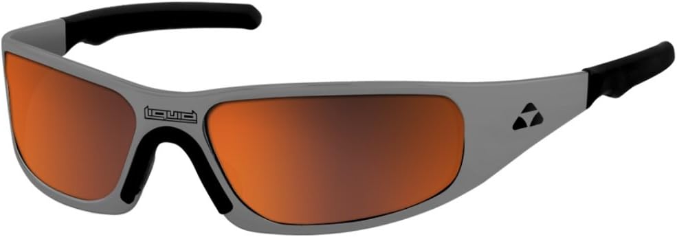 Liquid Mens Gasket Polarized Sunglasses, Gunmetal/Red/Mirror