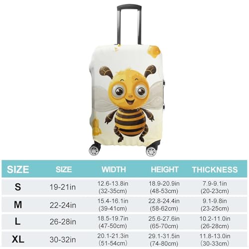 Cute Bees Honey Printed Luggage Cover Protector, Fits 18-32 Inch Luggage2