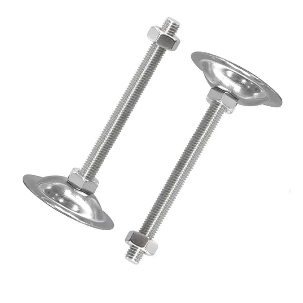 2 pezzi Base 86mm Ferro zincato Filettatura M16 Piedini regolabili Gambe for tornio Piedini di livellamento(86xM16x150mm)