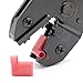 Baomain Ratchet Crimper Plier HS-07FL Flag Female Quick Disconnects Crimping Tools Use for 1.5-2.5 mm² (15-13 AWG) Red
