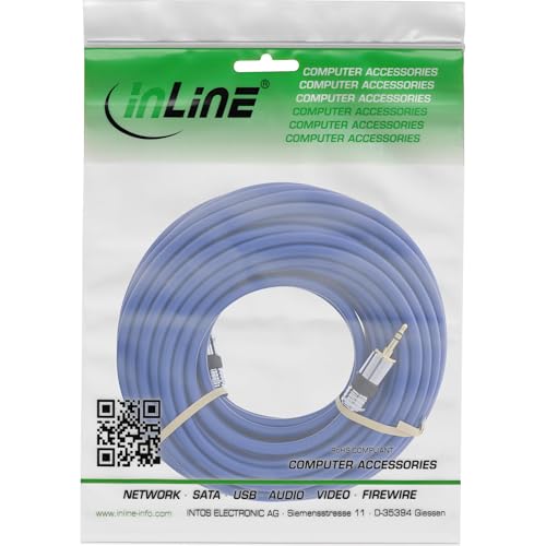 Cable conector jack InLine de 15 metros color azul para transmisiones de audio a larga distancia 2