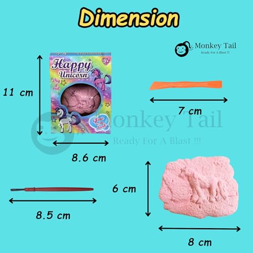 Image of MONKEYTAIL Dig-It-Out Unicorn Excavation Kit | Fun & Educational with Surprise Toy Inside | Fun & Educational Activity for Kids