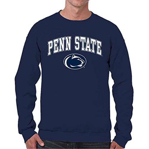 Image of NCAA College Sweatshirt Fleece Crewneck Pullover for Men and Women | Officially licensed NCAA college gameday crewneck pullover - 9 oz fleece lined sweatshirt with arch and logo design