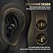 Vogek Earbuds, Tangle-Free Flat Cord Ergonomic in-Ear Headphones with Dynamic Crystal Clear Sound, Earphones with 3.5mm Jack, S/M/L Eartips Compatible with Samsung, Android Phone and More-Black