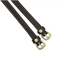 Equine Smile ES4010 Sporenreimen mit Strass Kristall aus Leder für Sporen Ersatzriemen Zubehör Pferdespornriemen Reitsporenriemen Fixierung von Reitsporen (Braun Leder/Glod Strasssteine)