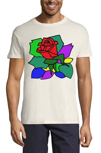T-shirt homme naturel crew neck pour un look artistique estival