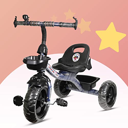 Image of Maanit Kids Tricycle with Rear & Front Basket | Comfortable Cushioned Seat with Safety Belt | Baby Trike for Boys & Girls Ages 2 to 4 Years | Sturdy & Safe Tricycle