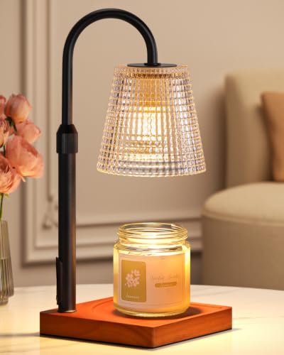 Image of Walnut Candle Warmer Lamp with Timer, House Warming Gifts New Home Decor