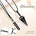 Haminari Obsidian Necklace for Men Women, Healing Crystal Pendant Jewelry with Natural Quartz Gemstone,Adjustable Necklace Creative Gift with Luxurious Box (Cone & Hexagon)