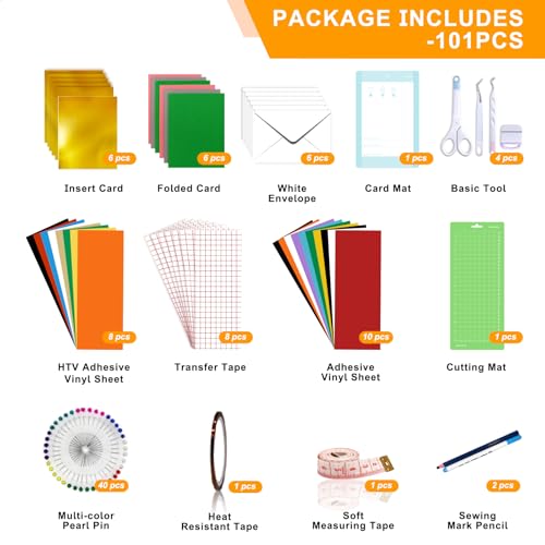 Image of Cutaswish The Essential Bundle for DIY Craft Projects - The All-in-One Accessories Bundle for Joy, Accessories and Supplies Include Card Kit, Vinyl Sheets, Joy Mat and Weeding Tools