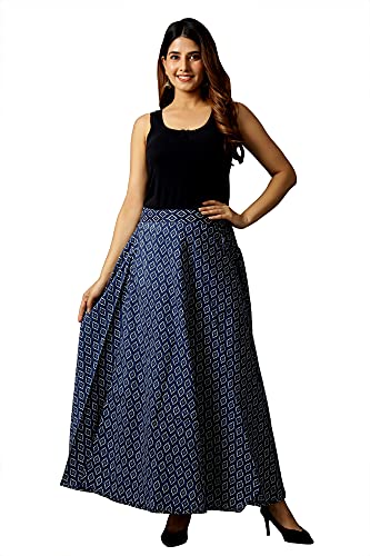 Image of Ravaiyaa - Attitude is everything Cotton Hand Block Floral Printed Wrap Around Women's Free Size Skirt Rapron
