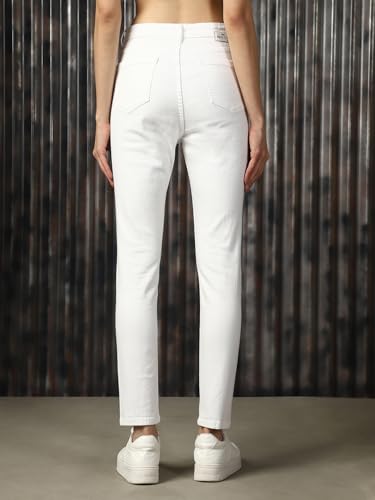 Image of High Star Women Cotton Washed Skinny Fit High-Rise Jeans