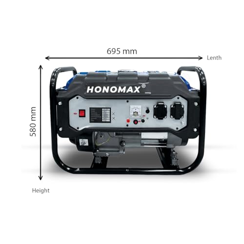 Image of HMX8000 Portable Power Generator 7000 Watts With Petrol Engine 7Kva, Use Home Workplace and Camping, High Durability Noiseless silence Power Station, 1 Year Warranty
