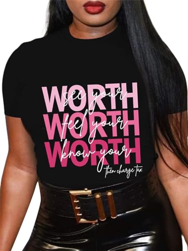 Women's Graphic T Shirts Casual Funny Printed Short Sleeve Undershirts Crewneck Summer Shirts for Women