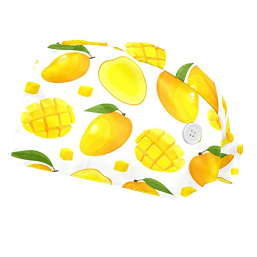 Chapeaux bouffants JDEZ 2PCS avec jolis motifs fruits ajustables pour hommes femmes