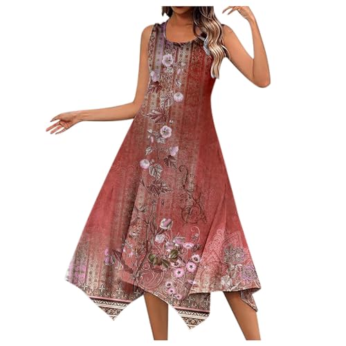 Vestidos para mujer, vestido de verano, largo, manga corta, vestido informal, sexy, elegante, tallas grandes, vestido de playa, vestido maxi de color sólido, vestido suelto, vestido de primavera, rojo