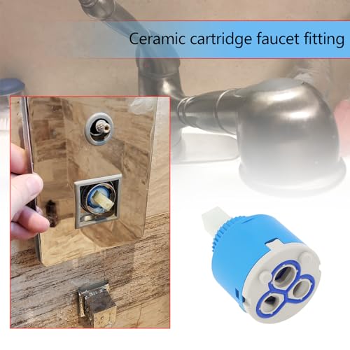 Miniatura 2 de Create Idea 35 Mm Cartucho De Grifo De Repuesto Cartucho De Cerámica Grifo De Bajo Ruido Filtrado De Tres Capas Cartucho De Cerámica De Vástago Cuadrado Para Cocina Azul