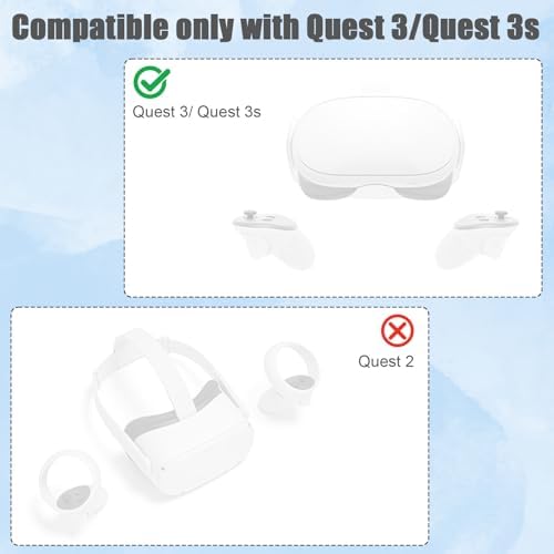 2pcs Improved Controller Wrist Straps for Oculus Quest 3 Gen, Adjustable Replacement Hand Strap for Quest 3/3s Mixed Reality Game Equipment Accessory, Easy to Install - 1