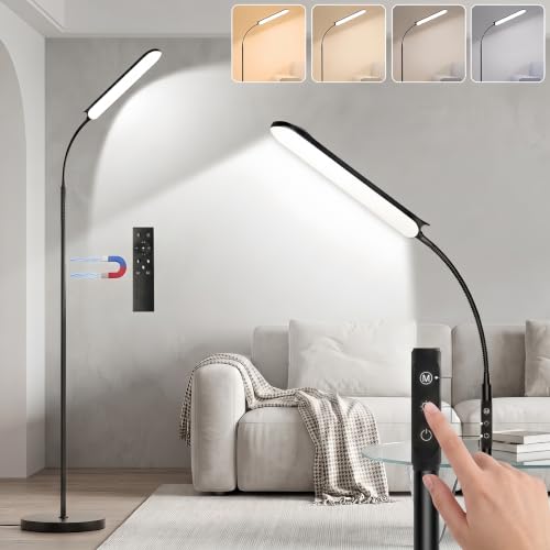 Image of LED Floor Lamp with Remote/Touch Control - 1800LM Super Bright with Timer