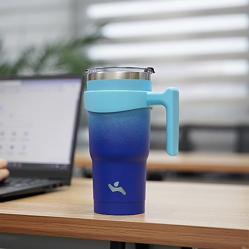 Image of Konokyo 20 oz Tumbler with Handle and Straw, Insulated Travel Mug