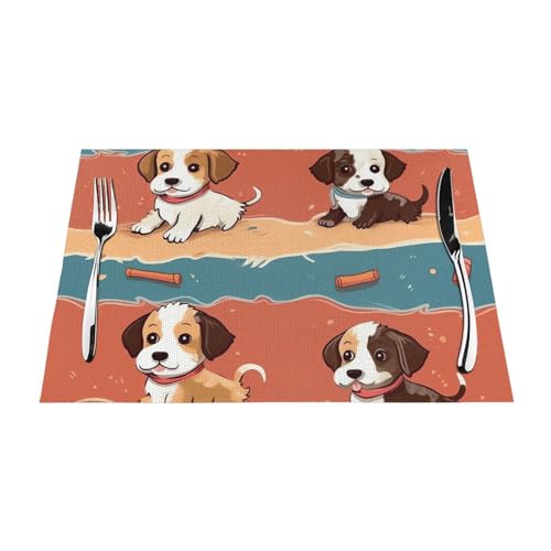 Set de table antidérapant lavable en PVC anti-rayure pour salle à manger - 7