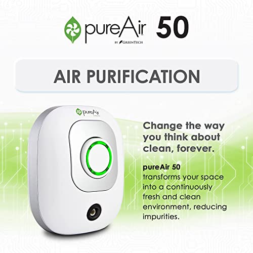 Greentech Environmental Pureair 50 - Portable Air Purifier And Air Cleaner, Air Purifiers For Home, Office, And Bedroom, For Spaces Up To 325 Square Feet, Neutralizes Tough Odors, Easy Set Up #TOP2