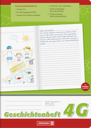 BRUNNEN 104499104 Geschichtenheft 4G Klasse 4, A4, 16 Blatt