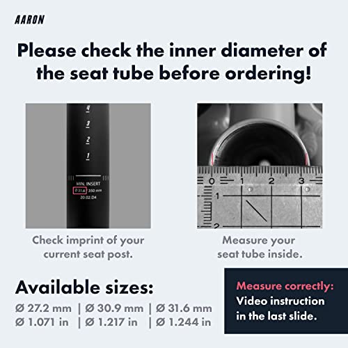 Aaron - Spring Suspension Seatpost - Aluminum Bike Seat Post For E-Bike, Mtb, - 1.1", 27.2 - 30,9 - 31,6 Mm Diameter, 13.8" (350Mm) Length #TOP1