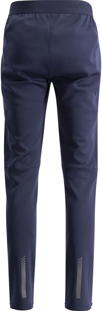Swix Men's Infinity Softshell Stretchy Durable Water-Repellent/DWR Fleece-Lined Winter Sports Snowboarding Skiing Pants, Dark Navy, XX-Large