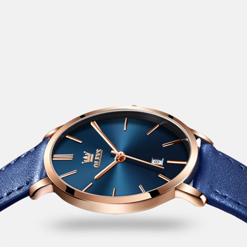 Image of OLEVS Womens Watch Minimalist Simple Slim Thin Original Analog Quartz Dress Wrist Watches Stainless Steel Mesh or Leather Strap Waterproof Watches for Ladies