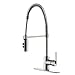 TimeArrow TAF852R-BN Stainless Modern Commercial Brushed Nickel Pull Down Sprayer Kitchen Faucet, Single Handle Kitchen Sink Faucet With Deck Plate