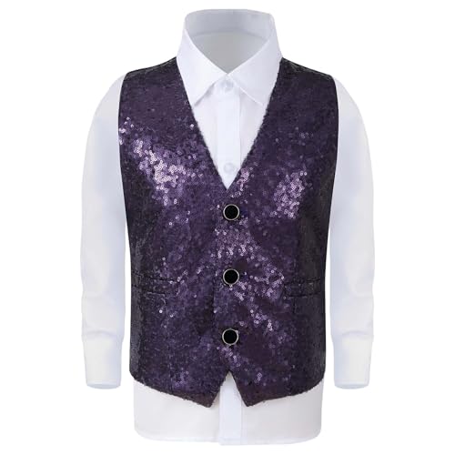 Gilet de cérémonie garçon brillant pour théâtre et gala