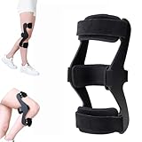 FVPJUXSG Knee Immobilizer Brace for Hyperextension – Adjustable Orthosis with Anti-Rotation Design, Injury Recovery,Hemiplegia, and Joint Pain Relief(Right leg,M(132-154lb))
