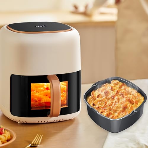 Tissting Heteluchtfriteuse 22cm Bakvorm Vierkant Ijzer Airfryer Cakevorm Luchtfriteuse Taartpan Taartvat Vervanging Accessoires voor HD9925, HD9860, HD9905/01 Airfryer - Afbeelding 5
