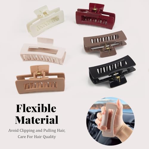 6-Pack de Pinzas de Silicona 4.1 pulg Para Cabello miniatura 4