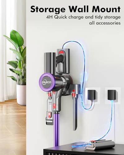 Image of Cordless Vacuum Cleaner, 25kPA Vacuum Cleaners for Home, Stick Vac with Anti-Tangle Brush, 40 Mins Runtime, Lightweight, Versatile for Carpet, Hard Floor, Pet Hair (Purple)