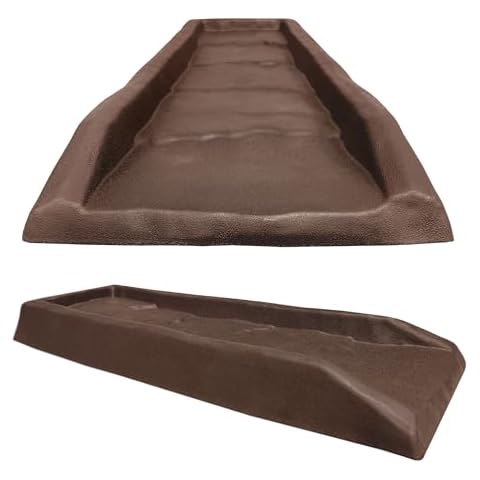 Master Mark Splash Block, Decorative Gutter downspout Extensions, Splashguard, Foundation Water Diverter, Rain Gutter Guard, Plastic 24” (2 Pack) Chocolate Cover