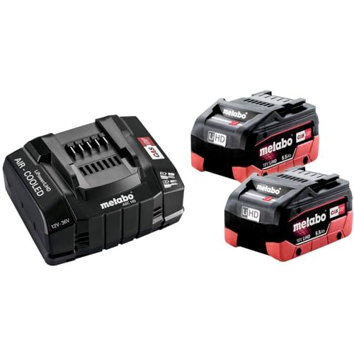 Image of METABO Battery Base Set SE 2 x 18 V / 5.5 Ah LiHD Batteries + ASC 145 Charger