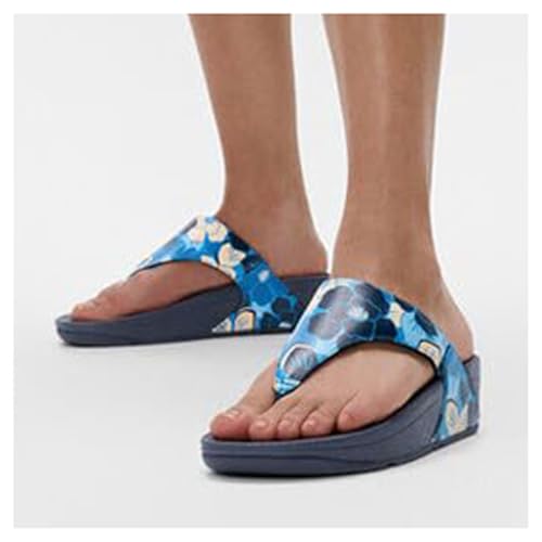 FitFlop Women's Lulu Flowerz Leather Toe-Post Sandals Wedge4