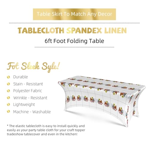 Housse de table 1,8 m stretch Illinois anti-plis pour réception