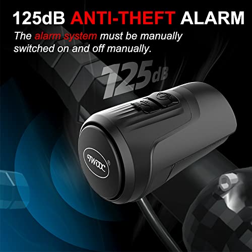 BSSOK Electric Bike Bell, 100-125DB Anti-Theft Alarm Loud Electronic Bicycle Horn, 4 Sound Modes, USB Rechargeable Battery, Silicone Waterproof Bike Horn for Mountain Bike/Road Bike/BMX/Adults