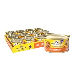 Wellness Complete Health Grain Free Canned Cat Food, Chicken Pate, 3 Ounces (Pack of 24)