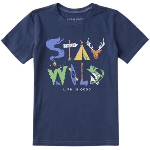 Life is Good Kids Stay Wild Short Sleeve Crusher Tee