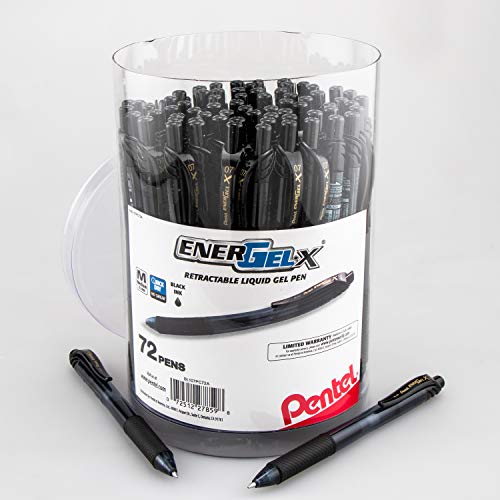 Pentel EnerGel-X Bolígrafo Gel Retráctil 0.7 mm Negro 72 unidades miniatura 1