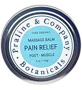 Pain Relief Massage Balm - 100% Organic & Natural - Handmade with Olive Oil, Cacao Butter, Jojoba...