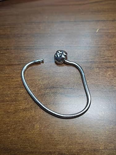 KunBead Jewelry Heart Clasp Snake Chain Charm Bracelets for Women Girls for Jewellery Making