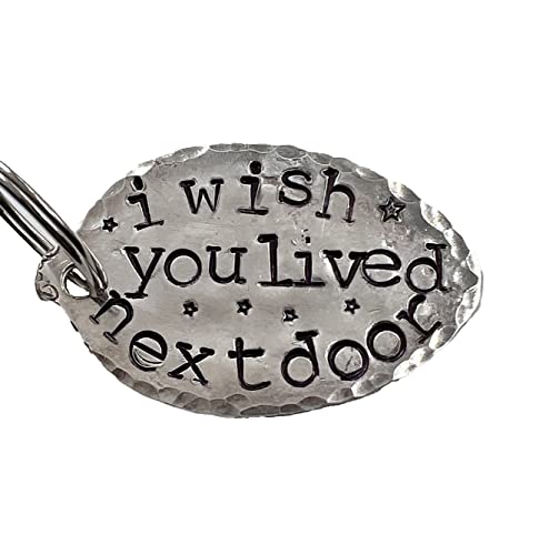 Keychain best friend gift, I wish you lived next door