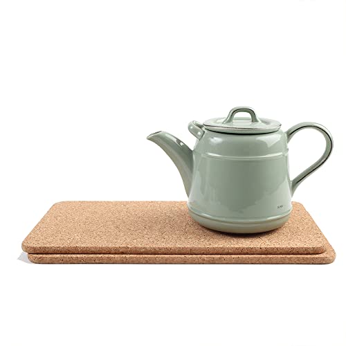 Image of T&G Set x 2 Rect. Hot Pot Stands in Natural Cork.40x20cm